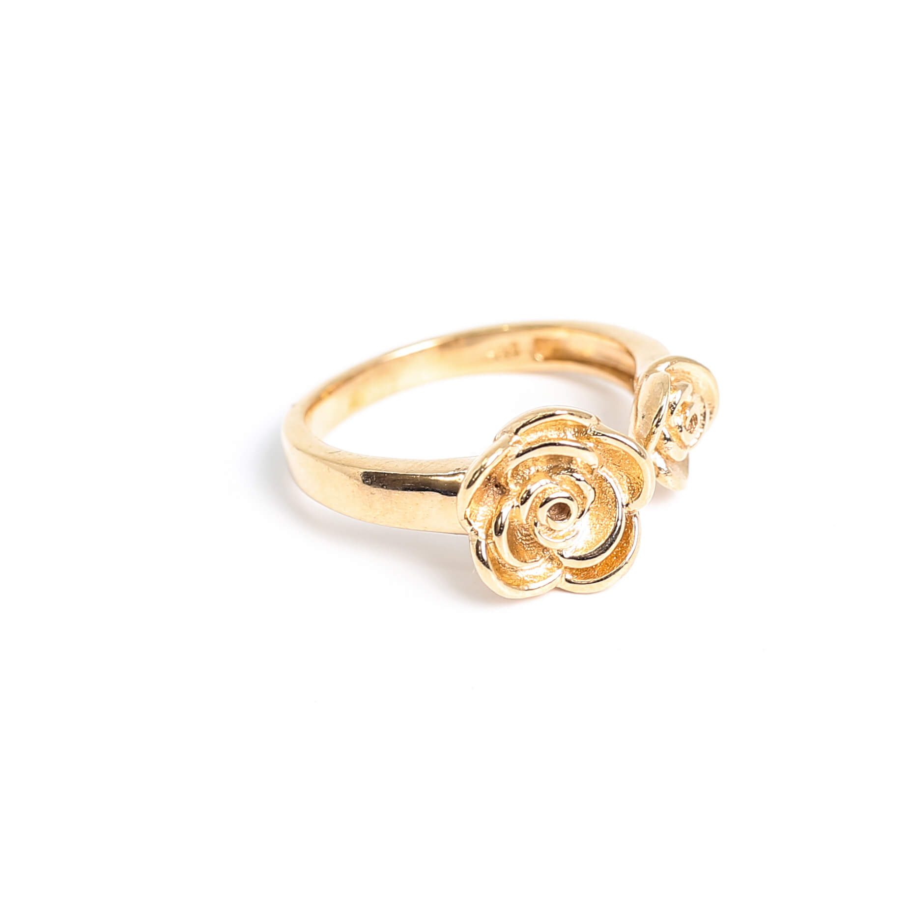 Rose Gold Overlay Floral Ring