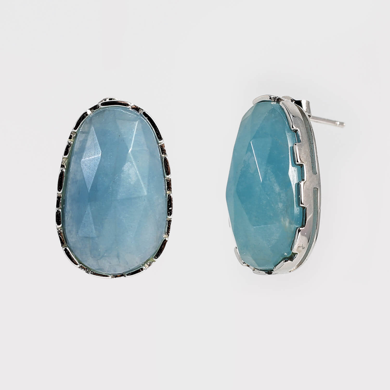 Aquamarine sterling silver Earrings